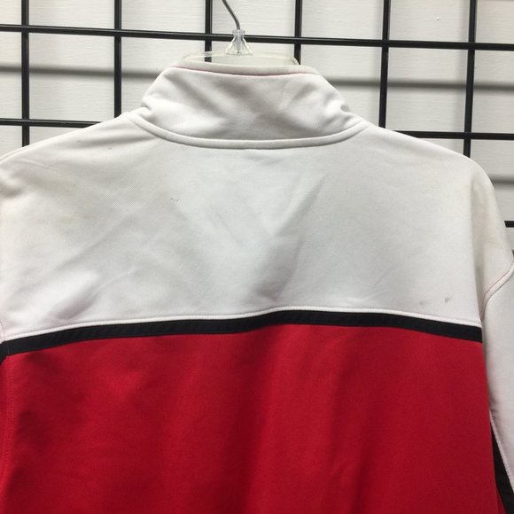Nike Warm Up Jacket Medium Dri-Fit Red White Black - Picture 6 of 9